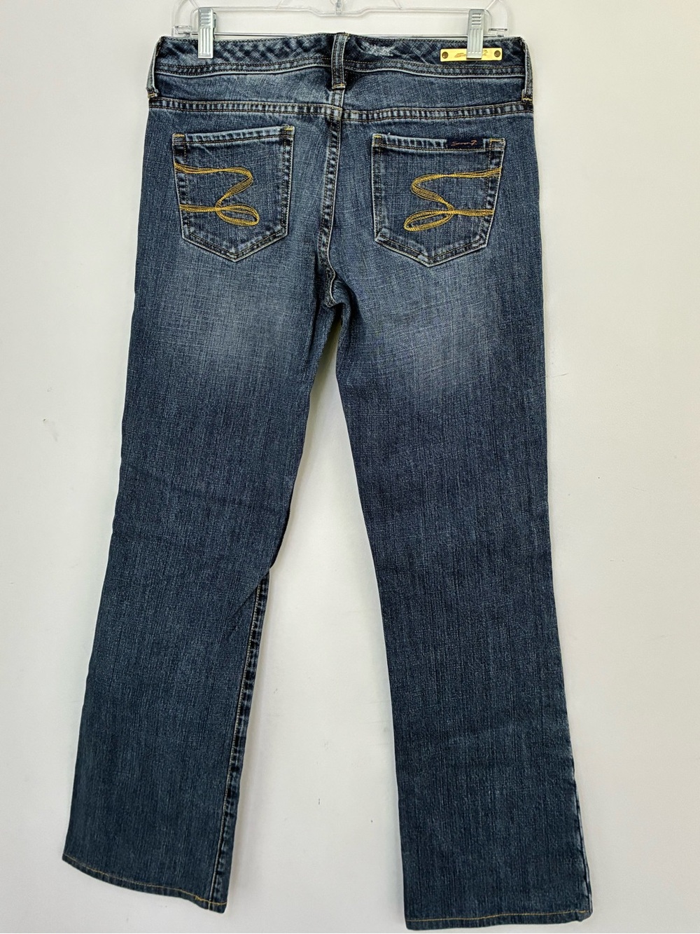 Seven7 Women's Boot Cut Jeans in Dark Blue Wash - Picture 5 of 8
